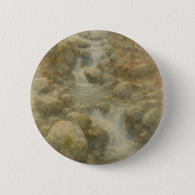 Whispers of the Stream 2 Inch Round Button (Front)