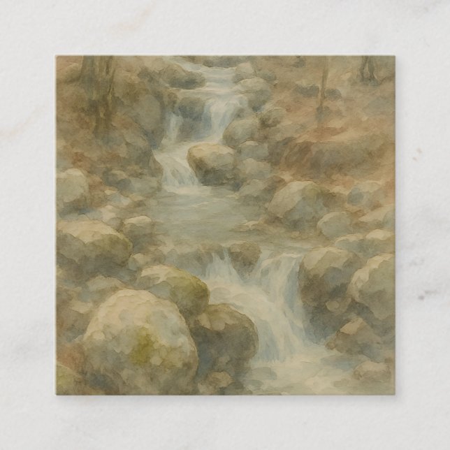 Whispers of the Stream Square Business Card (Front)