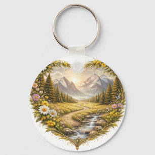 Whispers of the Valley Heart Keychain