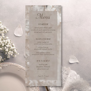 Whispers of Vintage Romantic Ivory Floral Lace  Menu