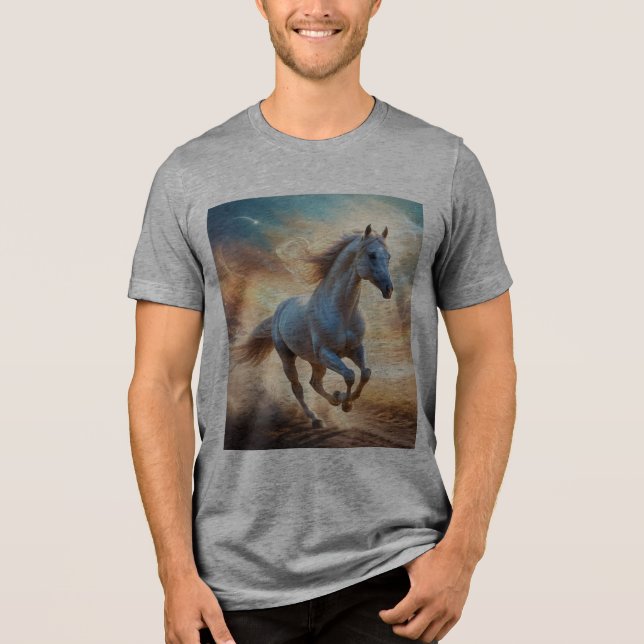Whispers of Wind - Ethereal Equine Escape Tri-Blend Shirt (Front)