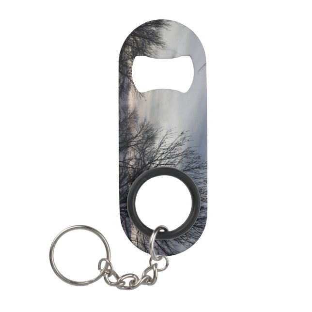 Whispers of Winter Keychain Bottle Opener (Front)