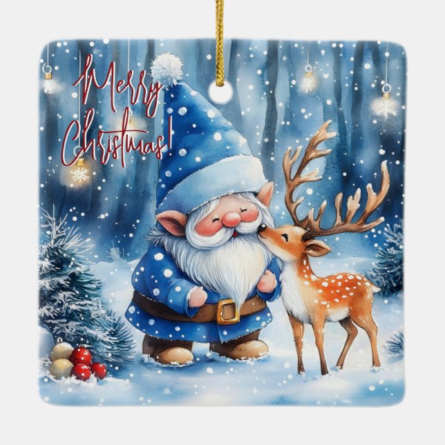 Whispers of Winter Magic Ceramic Ornament (Back)