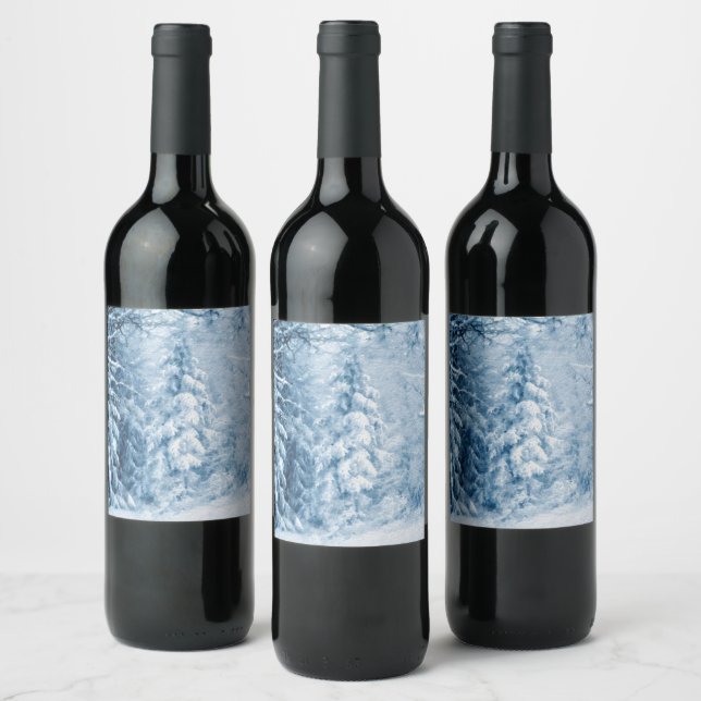 Whispers of Winter Wine Label (Bottles)
