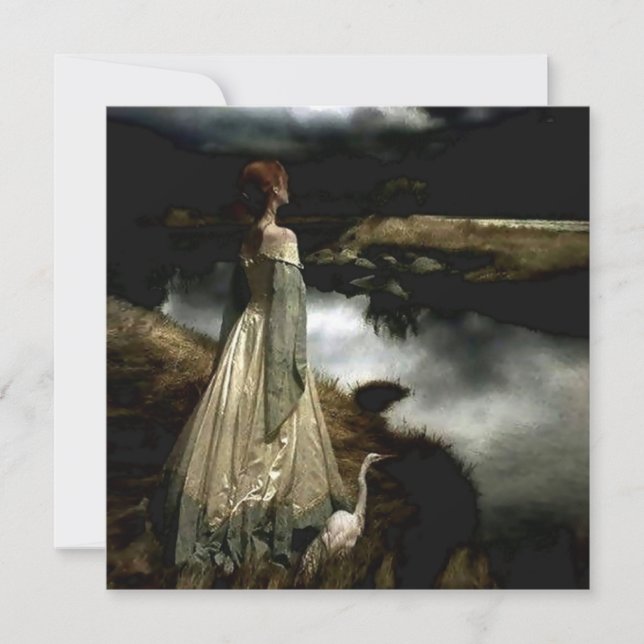 “Whispers on the Wind” by Edward Robert Hughes Holiday Card (Front)