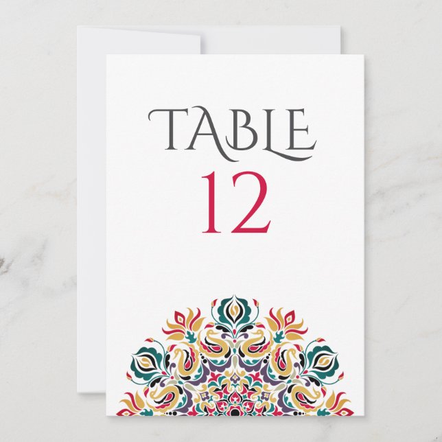 Whispers Swan Birds Lotus Flowers Table Number (Front)