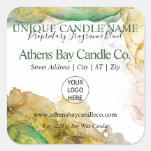 Whispy Alcohol Ink Candle Product Label