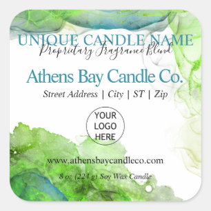 Whispy Alcohol Ink Candle Product Label