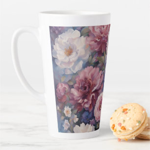 Whispy wildflower design latte mug