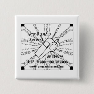 Whistle Blower 2 Inch Square Button