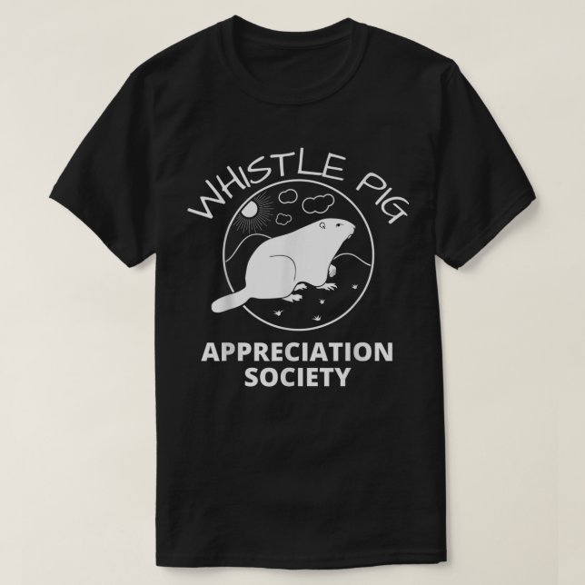 Whistle Pig Appreciation Society - Groundhog T-Shirt (Design Front)