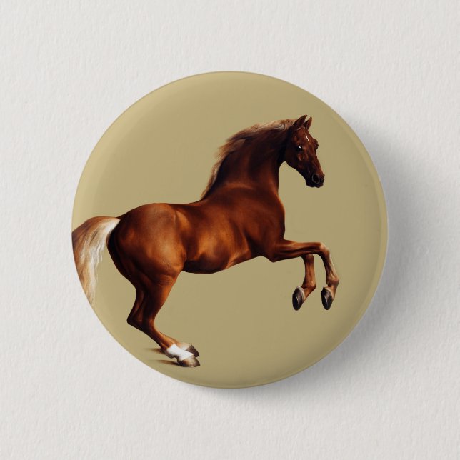 Whistlejacket horse by George Stubbs 2 Inch Round Button (Front)