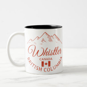 Whistler BC Canada Mountain Two-Tone Coffee Mug