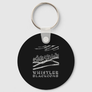 Whistler blackcomb bc skiing ski mountain vacation keychain