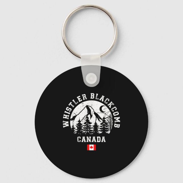 Whistler Blackcomb Canada Ski Resort Rocky Mountai Keychain (Front)