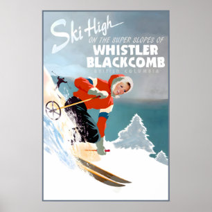 Whistler Blackcomb Vancouver Canada Travel Poster