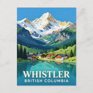 Whistler British Columbia Alpine Mountain Travel  Postcard