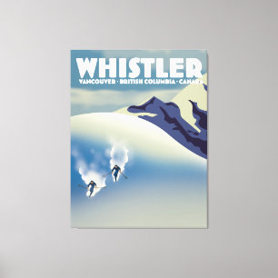 Whistler British Columbia Canada Ski Canvas Print