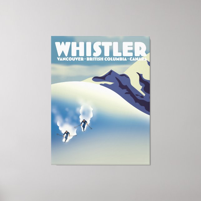Whistler British Columbia Canada Ski Canvas Print (Front)