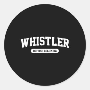 Whistler British Columbia Canada Ski Mountain Skii Classic Round Sticker
