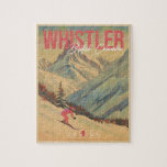 Whistler British Columbia Canada Vintage 1960s Jigsaw Puzzle<br><div class="desc">Whistler British Columbia Canada Vintage 1960s. This Vintage design makes a great Christmas or Birthday gift for fans of Canadian towns.  The retro vintage design is a perfect gift for camping,  and nature lovers.</div>