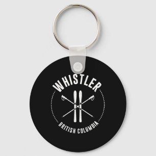 Whistler British Columbia. Canadian Mountain Skiin Keychain