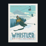 Whistler, British Columbia Postcard<br><div class="desc">Anderson Design Group is an award-winning illustration and design firm in Nashville, Tennessee. Founder Joel Anderson directs a team of talented artists to create original poster art that looks like classic vintage advertising prints from the 1920s to the 1960s.</div>