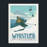 Whistler, British Columbia Postcard<br><div class="desc">Anderson Design Group is an award-winning illustration and design firm in Nashville,  Tennessee. Founder Joel Anderson directs a team of talented artists to create original poster art that looks like classic vintage advertising prints from the 1920s to the 1960s.</div>