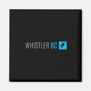 Whistler British Columbia Snowboard Box Type Magnet