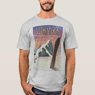 Whistler British Columbia snowboarding poster T-Shirt