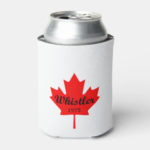 Whistler Canada 1975 Red Maple Leaf Color Can Cooler