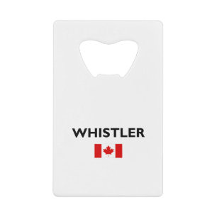 Whistler Canada Canadian Flag Light-Color Credit Card Bottle Opener