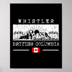 Whistler Mountain Canada Ski Resort Skiing British Poster