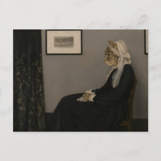 Whistler’s Mother Cat Parody Classical Art Postcard