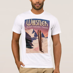 Whistler,Vancouver, British Columbia Ski poster T-Shirt