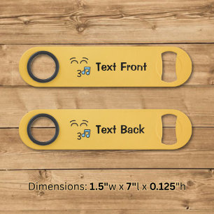 Whistling Face with Smiling Eyes Bar Key