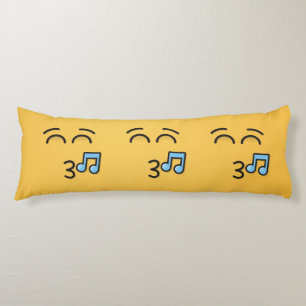 Whistling Face with Smiling Eyes Body Pillow