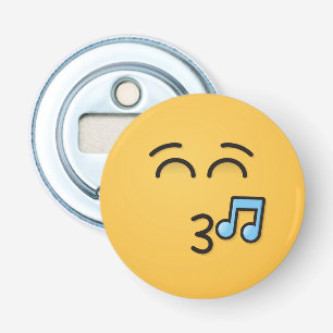 Whistling Face with Smiling Eyes Bottle Opener