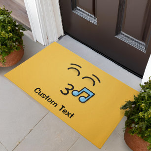 Whistling Face with Smiling Eyes Doormat