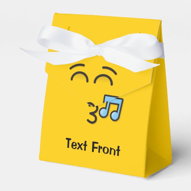 Whistling Face with Smiling Eyes Favour Box (Front Side)