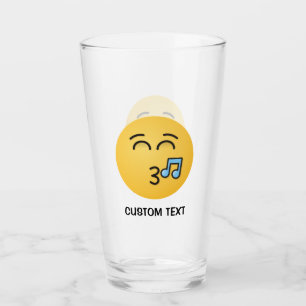 Whistling Face with Smiling Eyes Glass