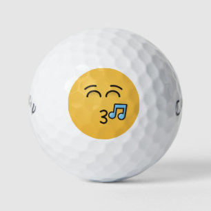 Whistling Face with Smiling Eyes Golf Balls
