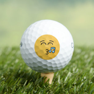 Whistling Face with Smiling Eyes Golf Balls