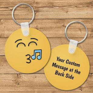 Whistling Face with Smiling Eyes Keychain