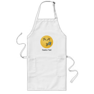 Whistling Face with Smiling Eyes Long Apron