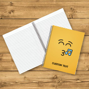 Whistling Face with Smiling Eyes Notebook