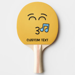 Whistling Face with Smiling Eyes Ping Pong Paddle