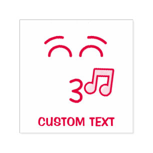 Whistling Face with Smiling Eyes Self-inking Stamp