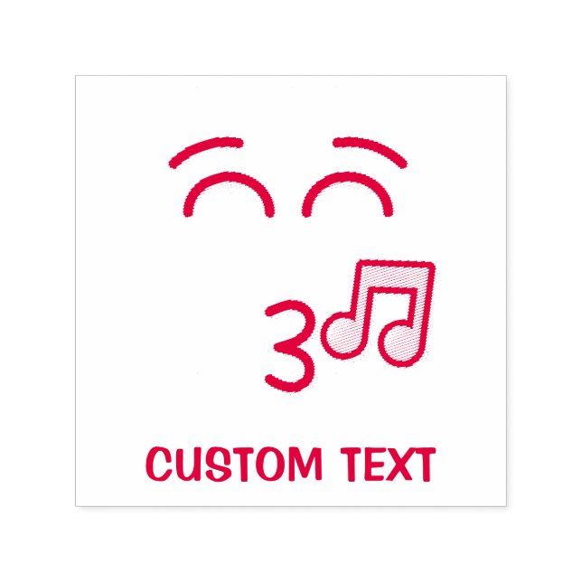 Whistling Face with Smiling Eyes Self-inking Stamp (Design)