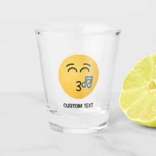 Whistling Face with Smiling Eyes Shot Glass